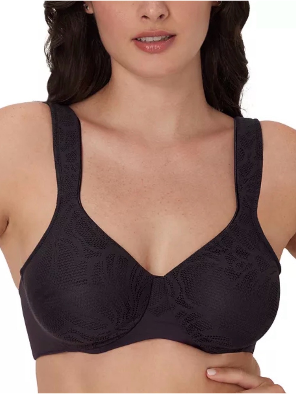 Bali Women's Coolest Smoothing Underwire Minimizer Bra Black DF4584 34DD NWT
